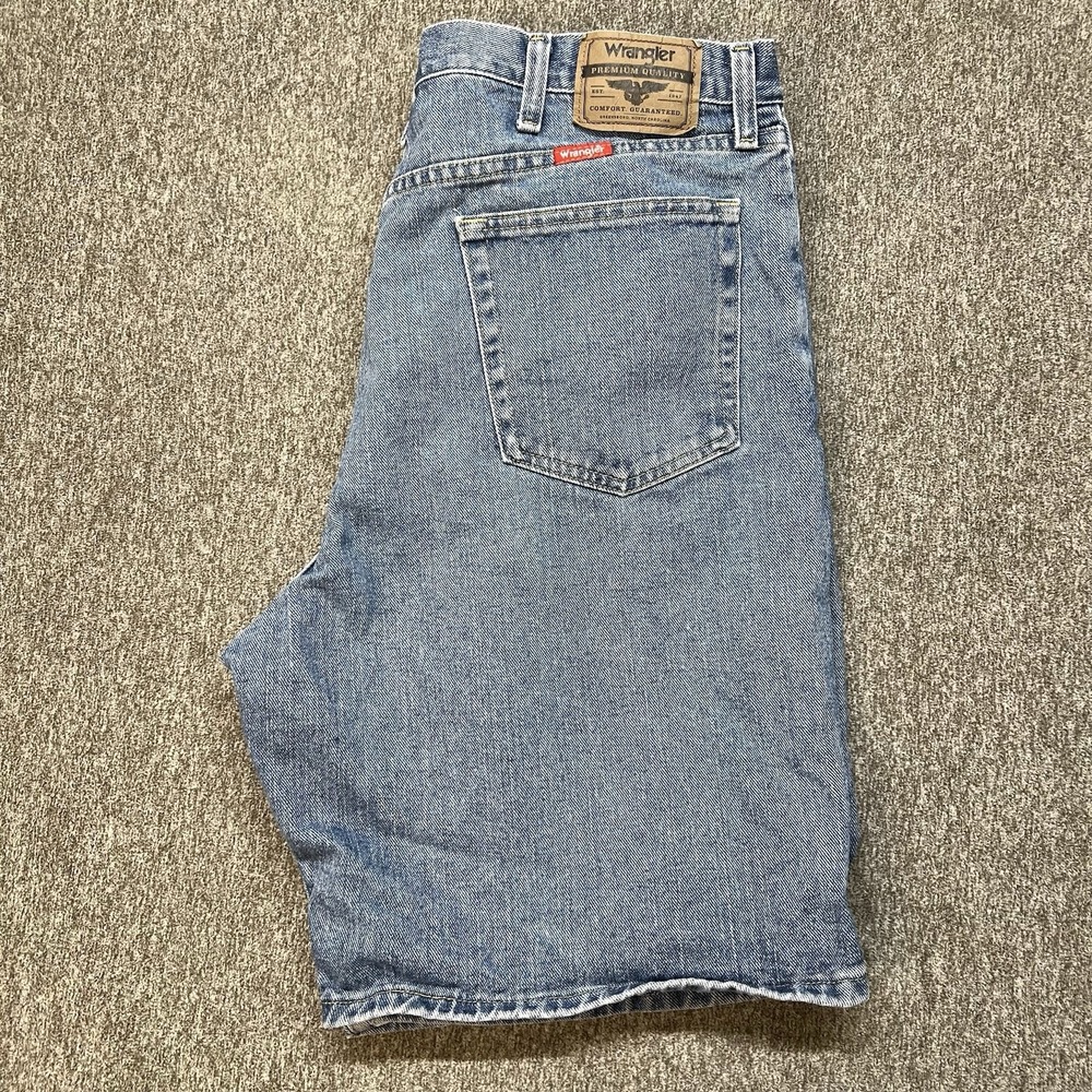 VTG Authentic Wrangler Men's Blue Denim 606W1SM Jeans Short 38 Regular Fit (057)